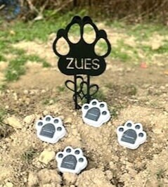 Pet Memorial Ground Stake Metal Garden Stake — alternate angle