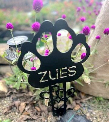 Pet Memorial Ground Stake Metal Garden Stake — alternate angle