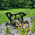 Pitbull Metal Yard Art Metal Garden Stake — front view on white background