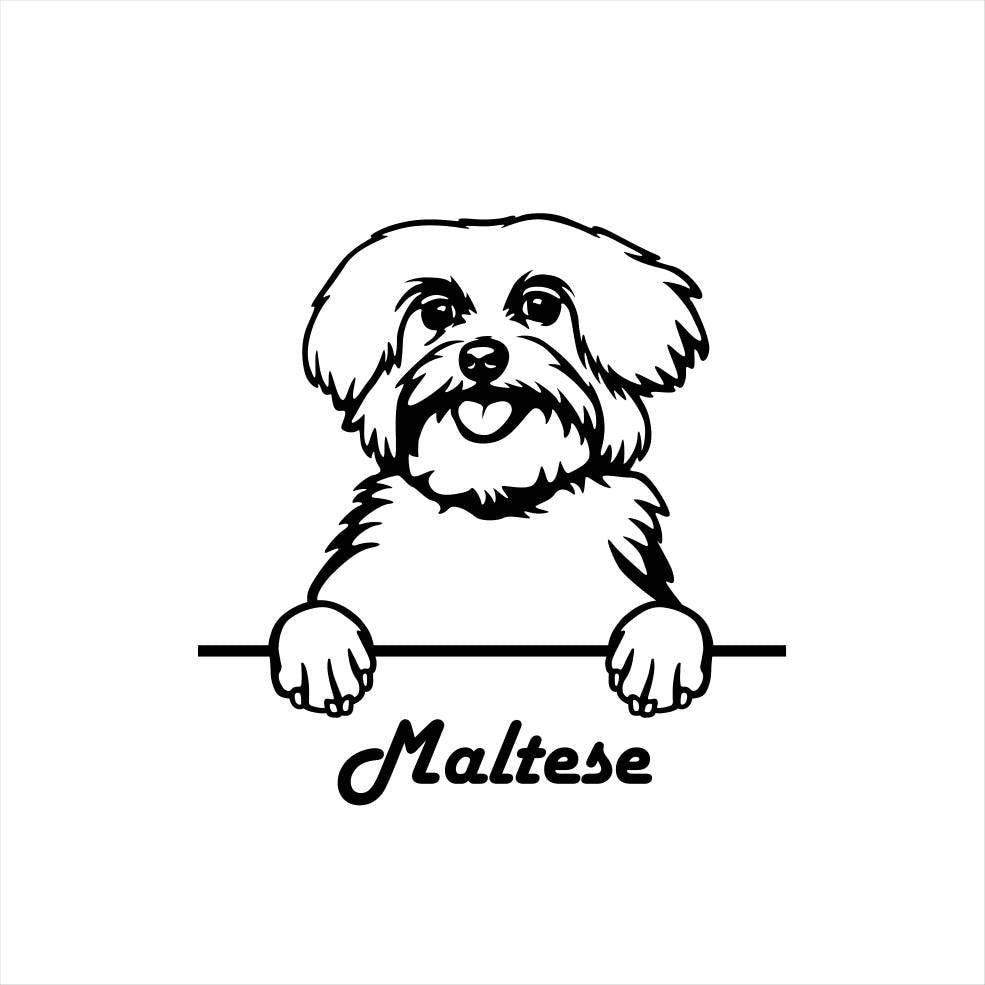 Poodle Labradoodle Maltese Metal Dog Art Metal Dog Sign — shown on a rustic wall