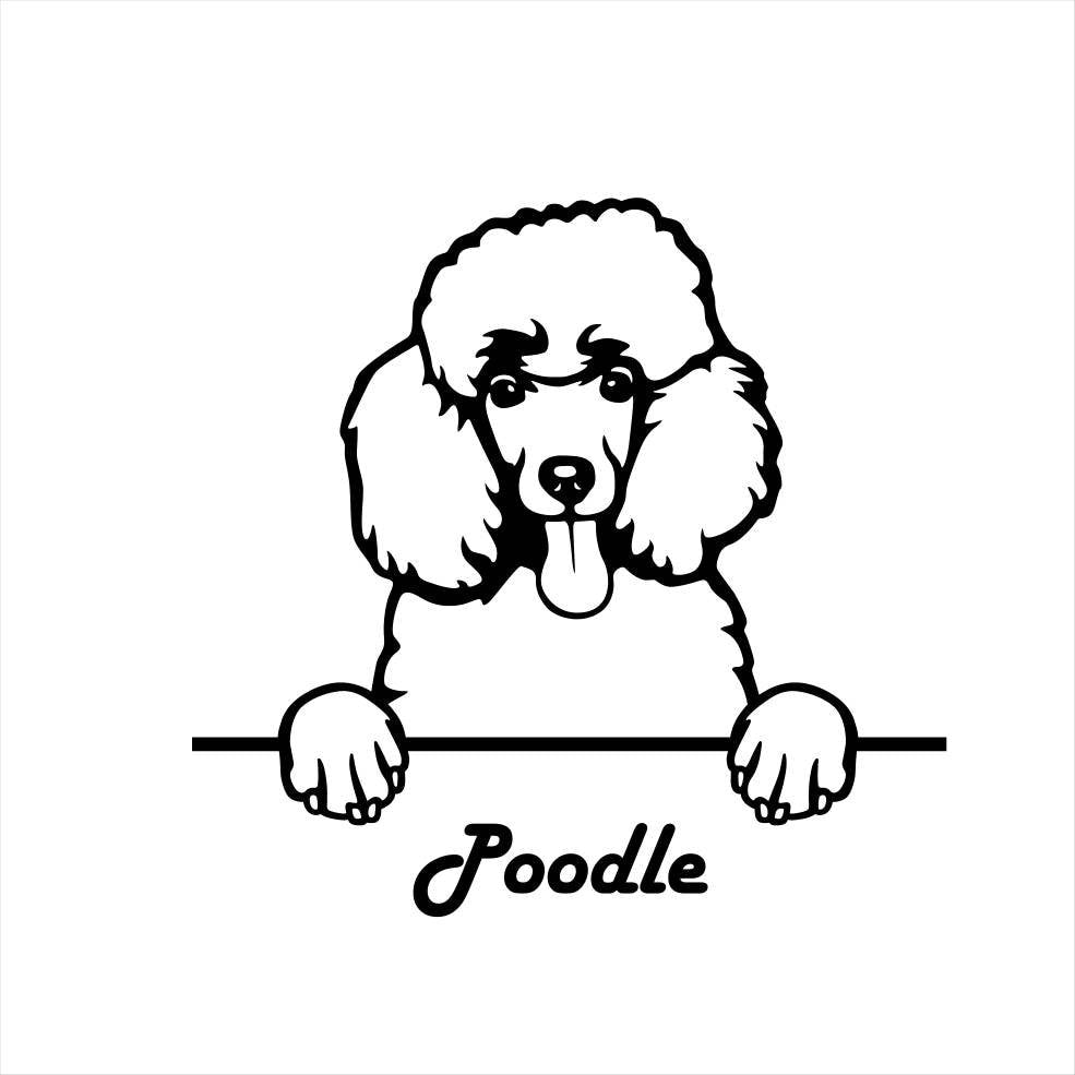 Poodle Labradoodle Maltese Metal Dog Art Metal Dog Sign — detail view