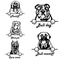 Shar Pei Mastiff Bulldog Metal Dog Art Metal Dog Sign — front view on white background