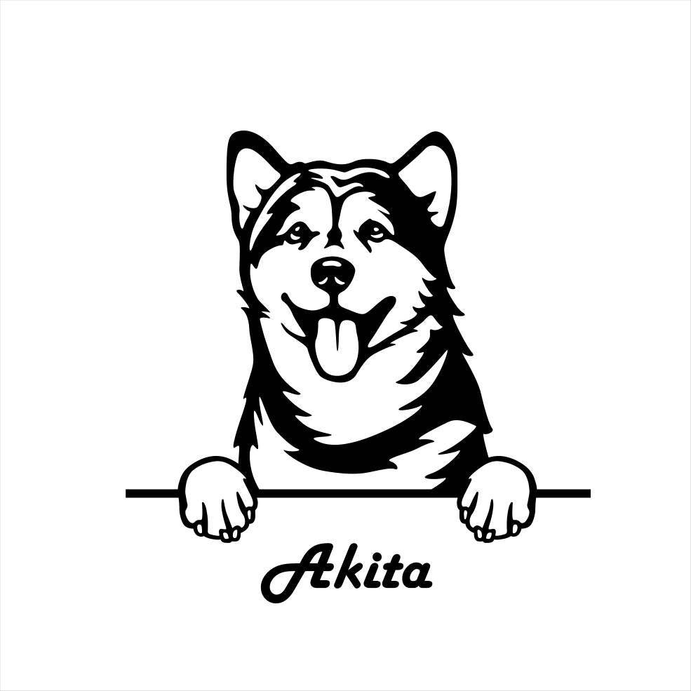 German Shepherd Australian Shepherd Peeking D Metal Dog Sign — alternate angle