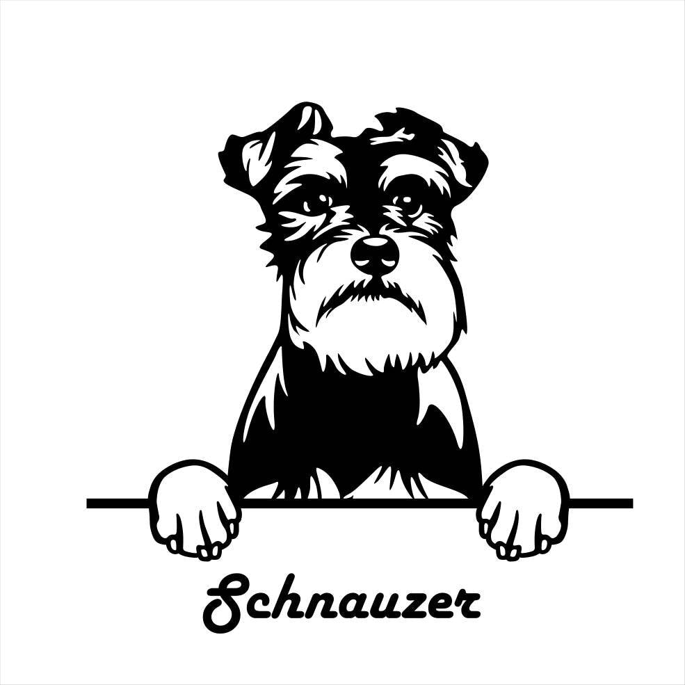 Schnauzer Labradoodle Wolfhound Metal Dog Art Metal Dog Sign — lifestyle setting