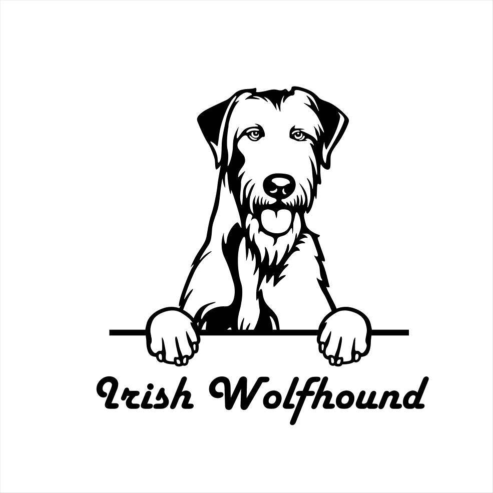 Schnauzer Labradoodle Wolfhound Metal Dog Art Metal Dog Sign — detail view