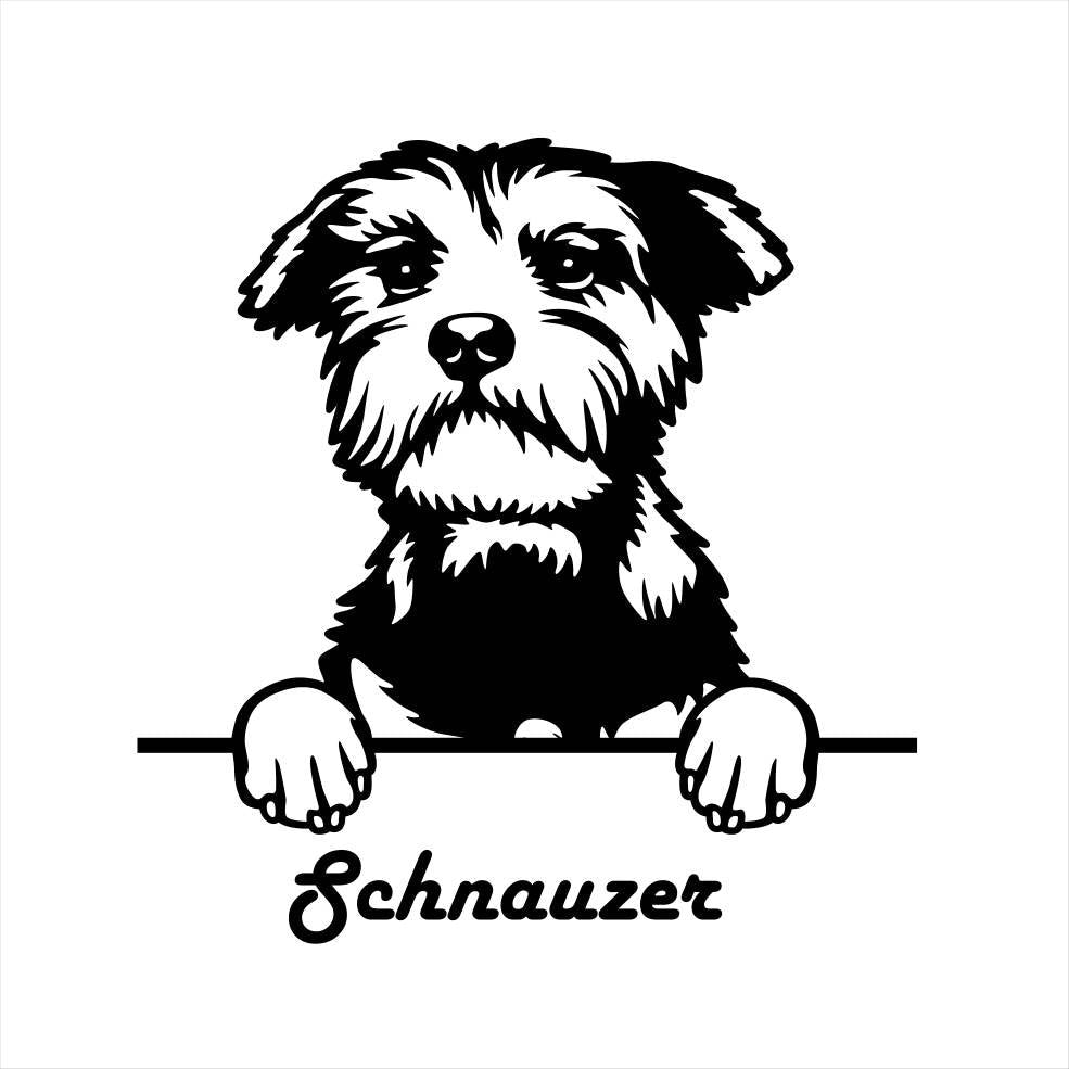 Schnauzer Labradoodle Wolfhound Metal Dog Art Metal Dog Sign — alternate angle