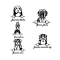 Dog Breed Metal Wall Art Metal Dog Sign — front view on white background