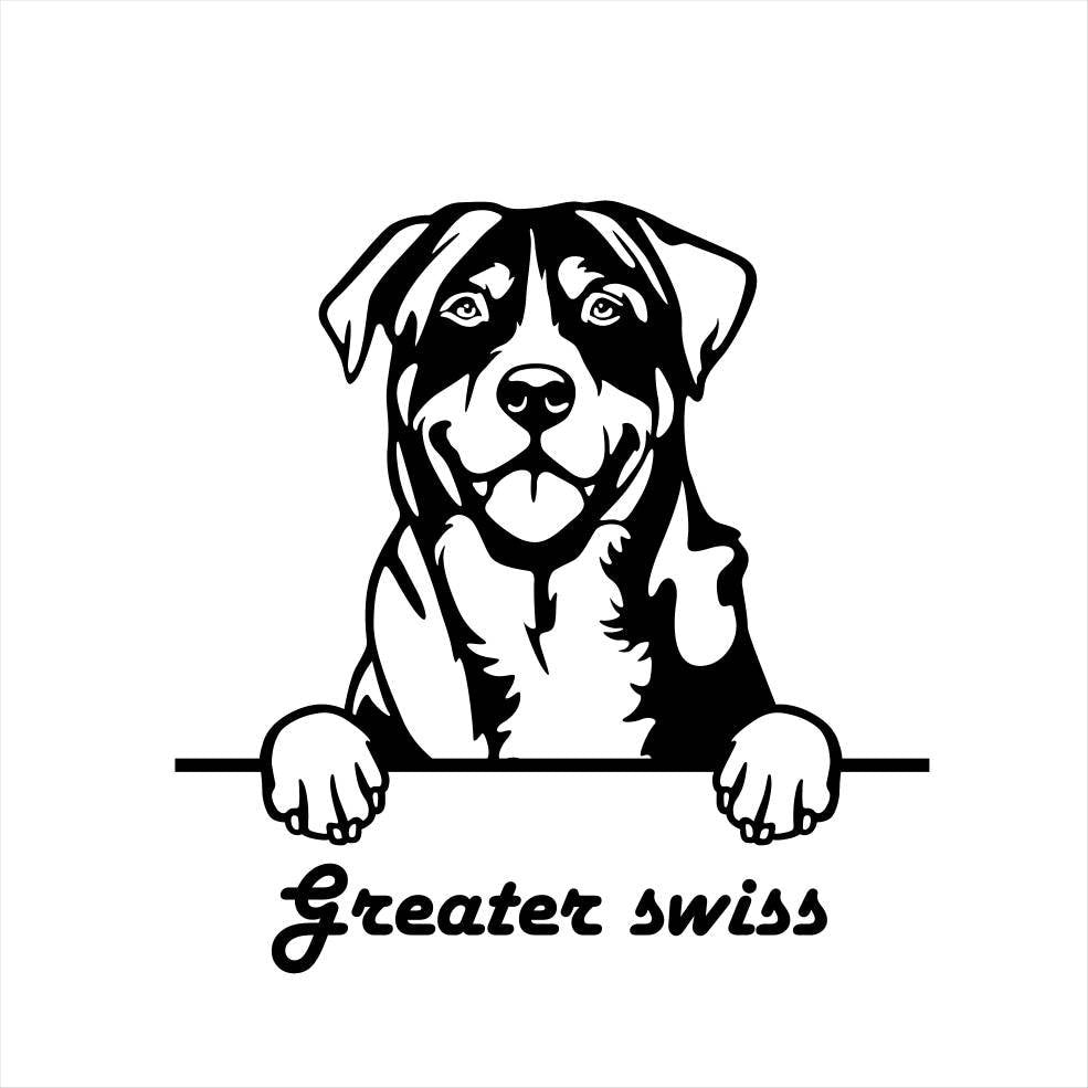 Dog Breed Metal Wall Art Metal Dog Sign — detail view