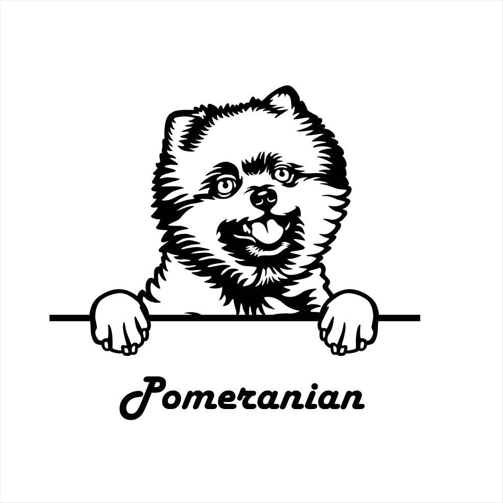 Cocker Spaniel Pomeranian Fox Terrier Dog Art Metal Dog Sign — alternate angle