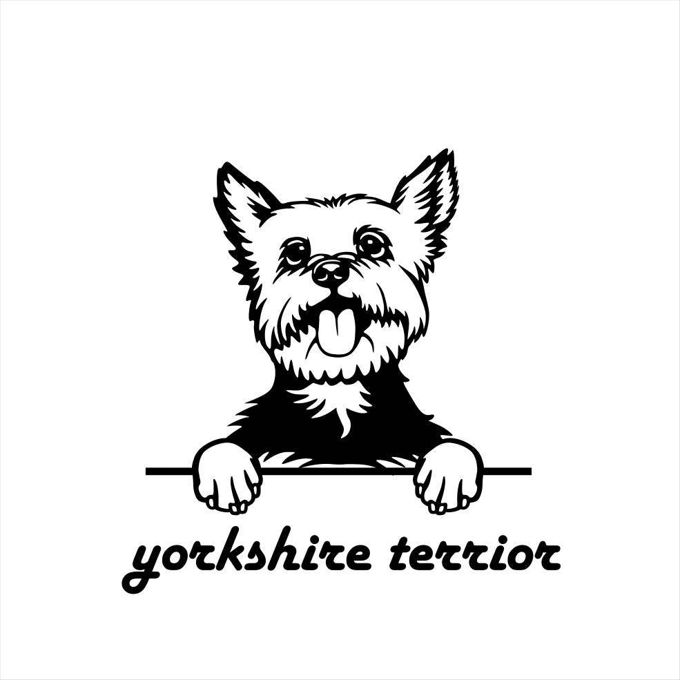 Yorkshire Terrier Weimaraner Pointer Dog Art Metal Dog Sign — alternate angle