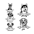 Dog Breed Metal Wall Art Metal Dog Sign — front view on white background