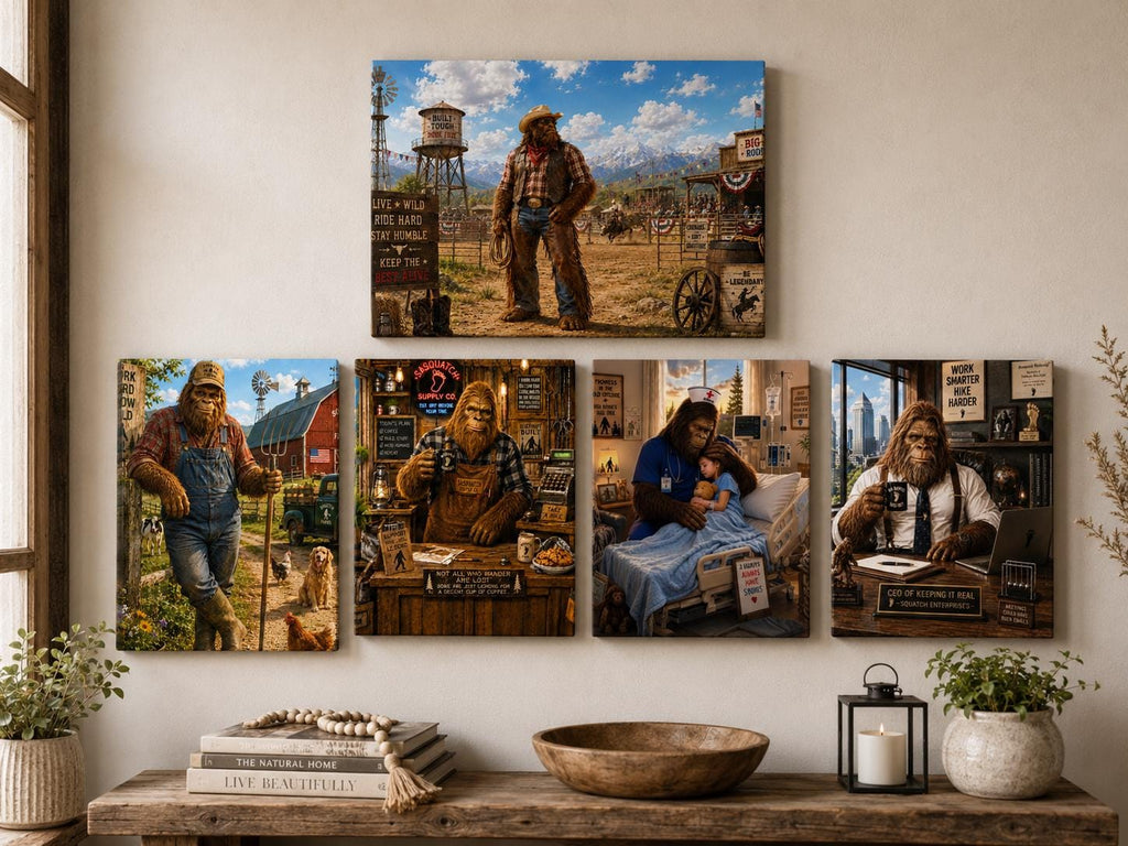 Bigfoot Wedding Canvas Print Canvas Print — alternate angle