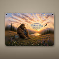 Father S Day Bigfoot Aluminum Sign Bigfoot Aluminum Sign — front view on white background