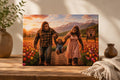 Bigfoot Family Photo Canvas Print Canvas Print — front view on white background