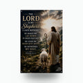 The Lord Is My Shepherd Christian Metal Sign Aluminum Sign — front view on white background