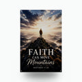 Faith Can Move Mountains Christian Metal Sign Aluminum Sign — front view on white background