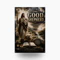 The Good Shepherd Christian Metal Sign Aluminum Sign — front view on white background