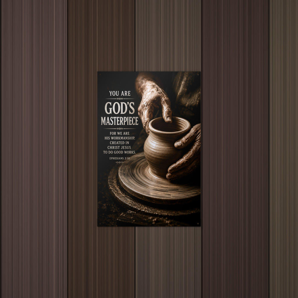 Gods Masterpiece Christian Metal Sign Aluminum Sign — detail view