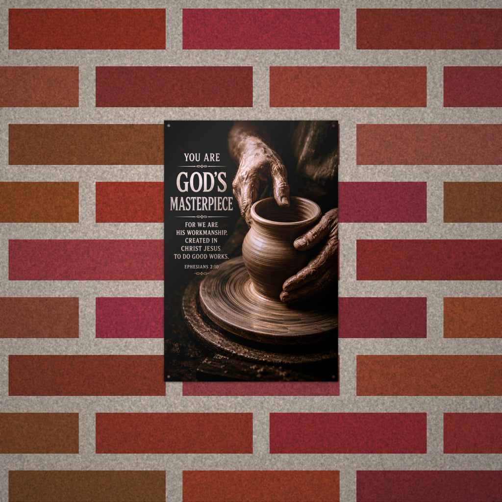 Gods Masterpiece Christian Metal Sign Aluminum Sign — alternate angle