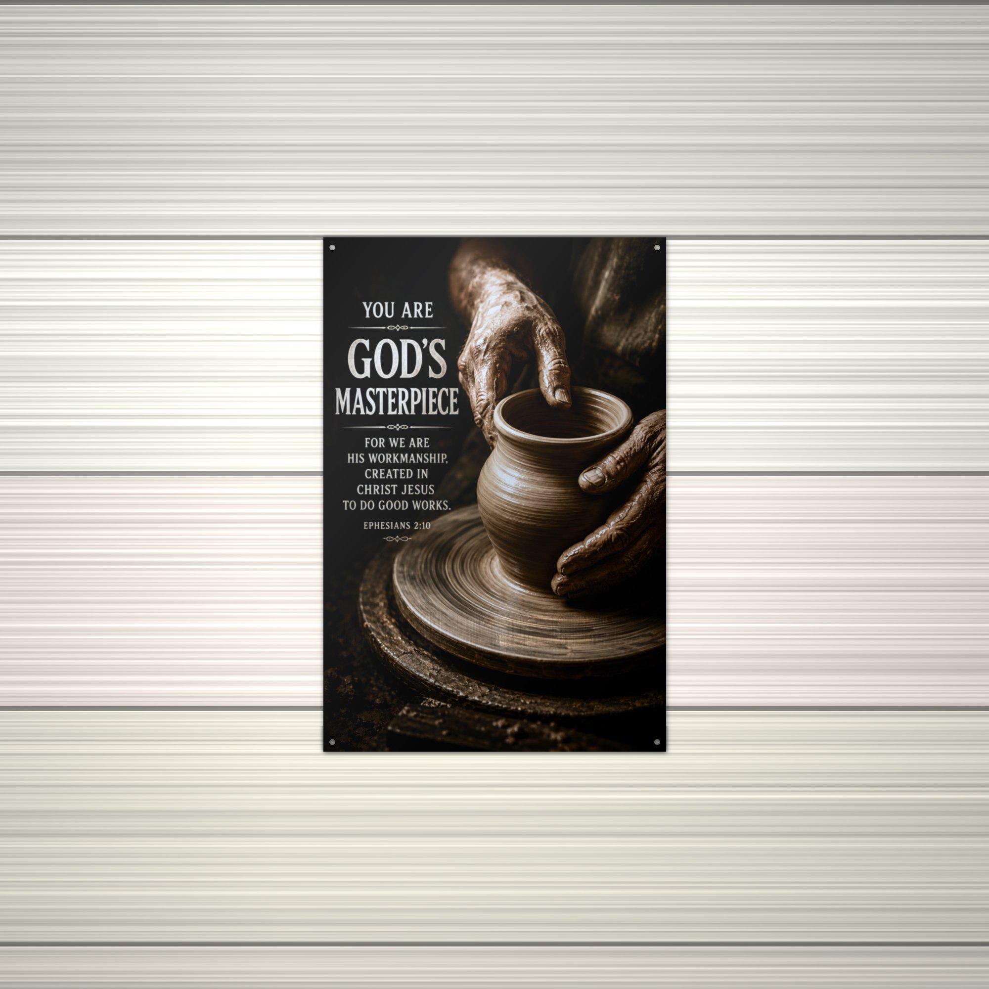 Gods Masterpiece Christian Metal Sign Aluminum Sign — alternate angle