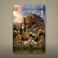 Noahs Ark Animals Aluminum Sign Aluminum Sign — front view on white background