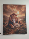 Lion and the Lamb Canvas Print Canvas Print — front view on white background