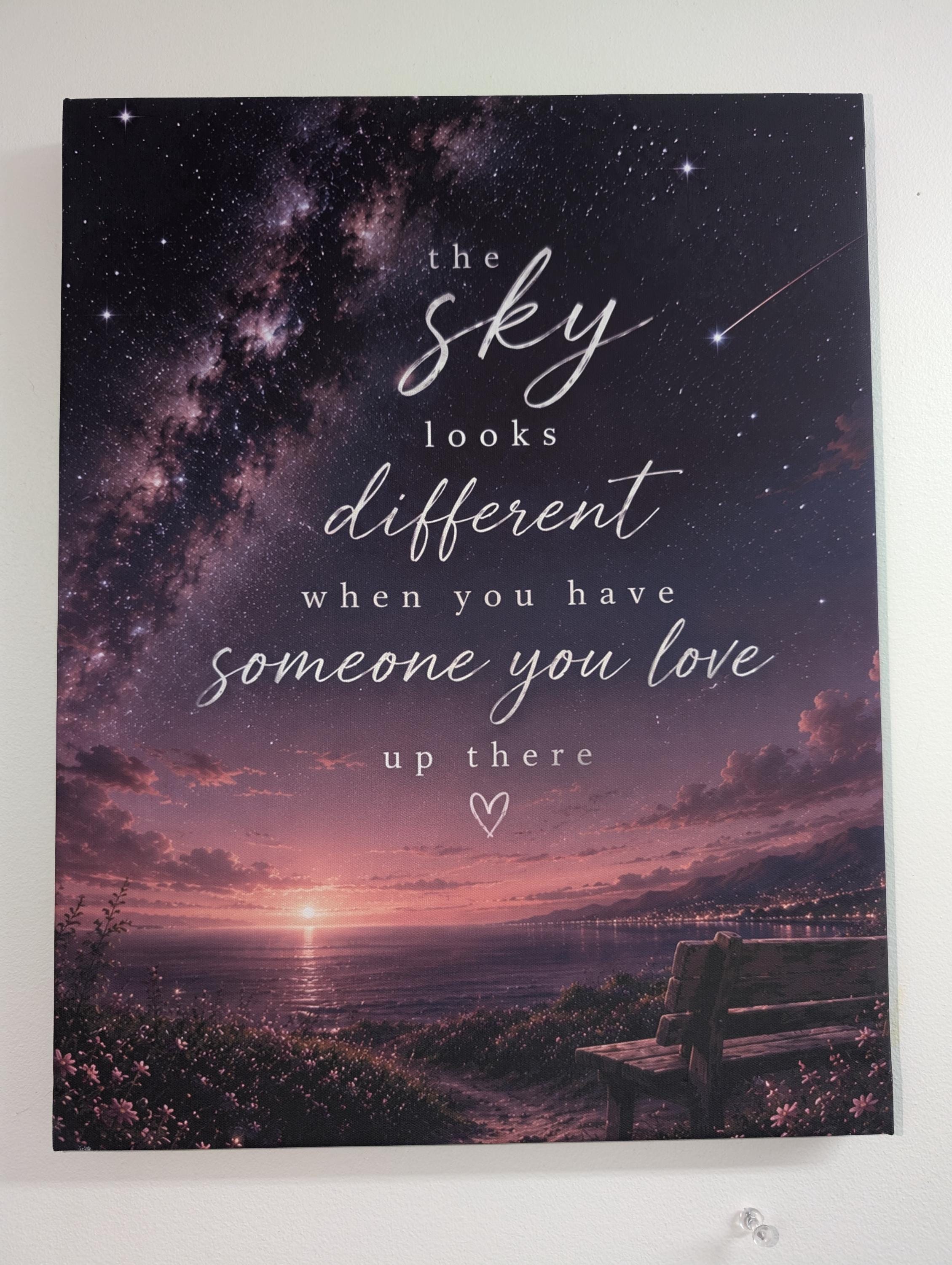 The Sky Looks Different Canvas Print Canvas Print — front view on white background