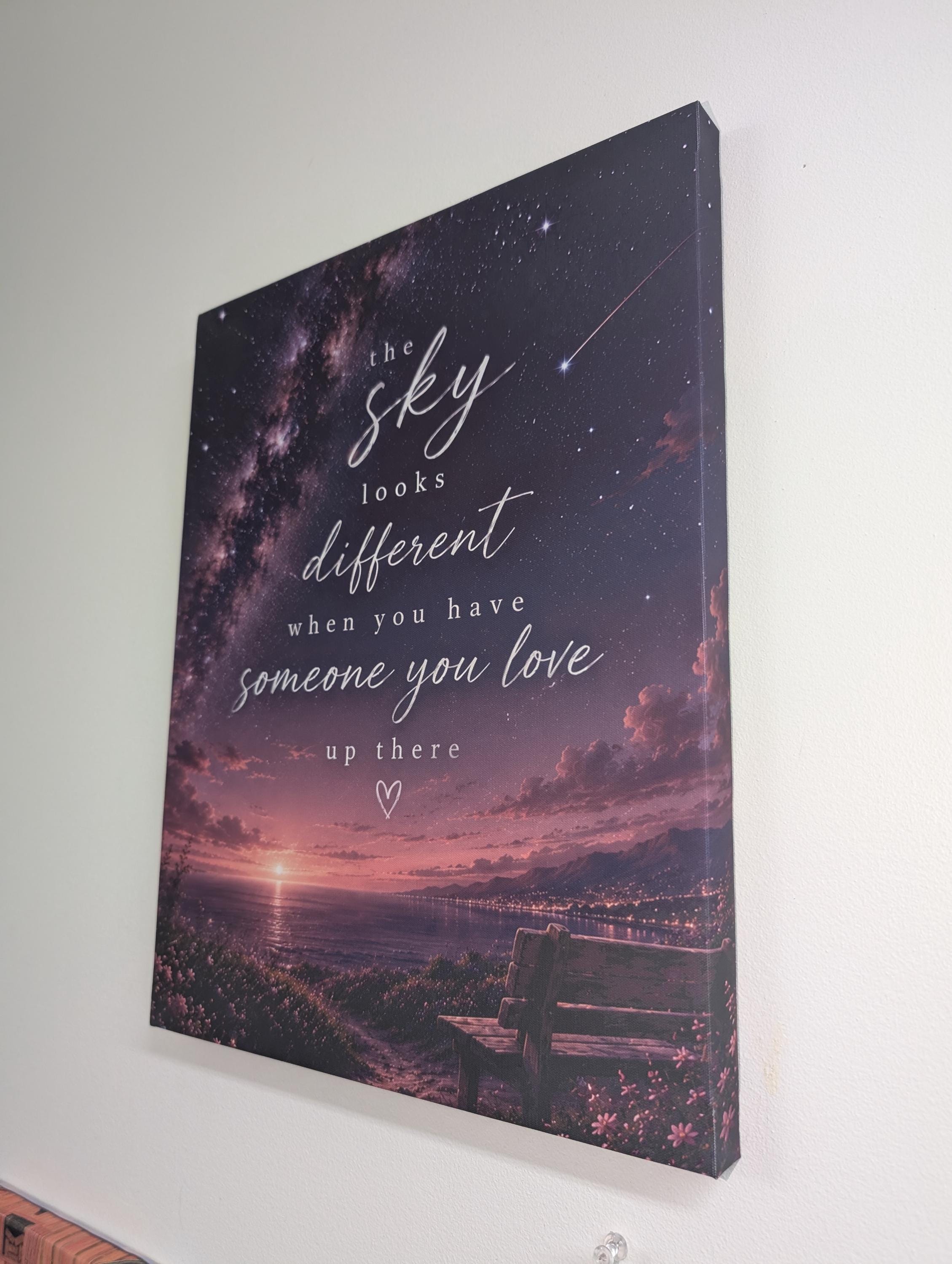 The Sky Looks Different Canvas Print Canvas Print — lifestyle setting