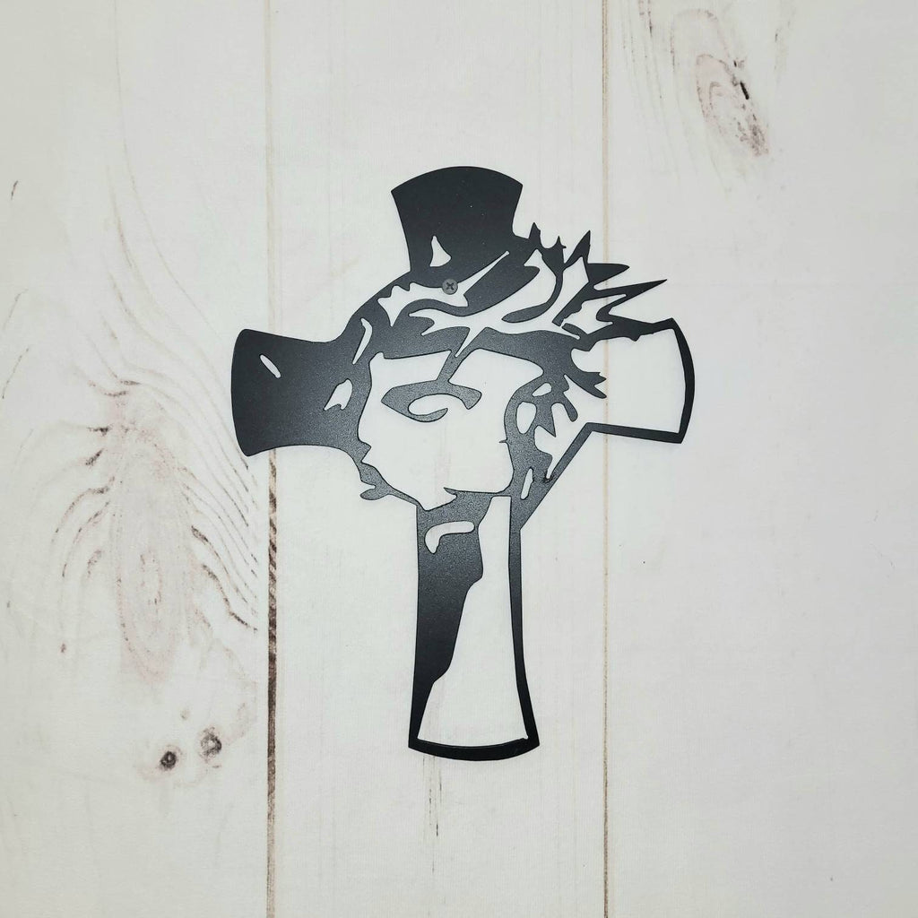 Jesus Cross Christian Metal Sign Aluminum Sign — alternate angle