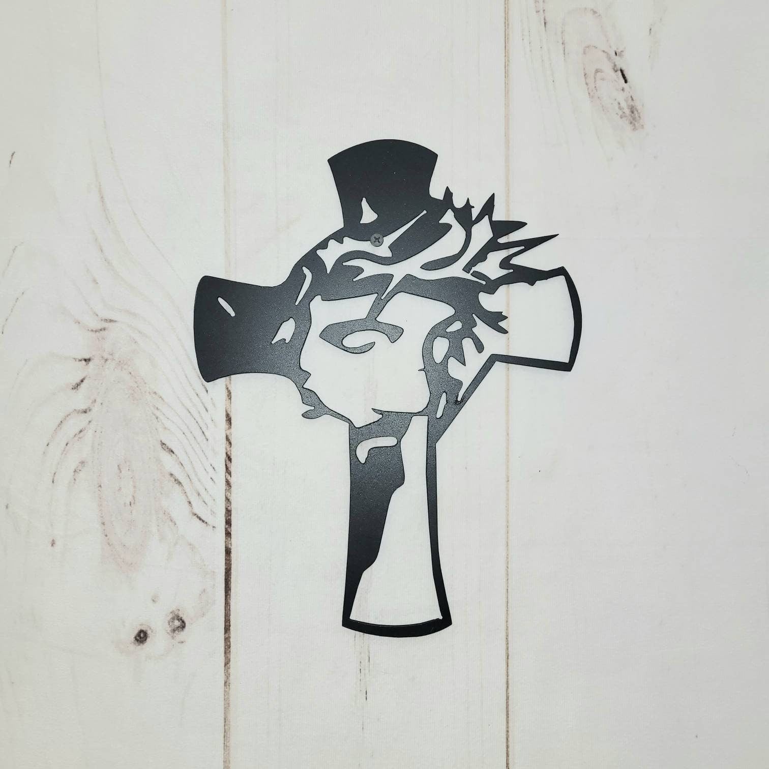 Jesus Cross Christian Metal Sign Aluminum Sign — alternate angle