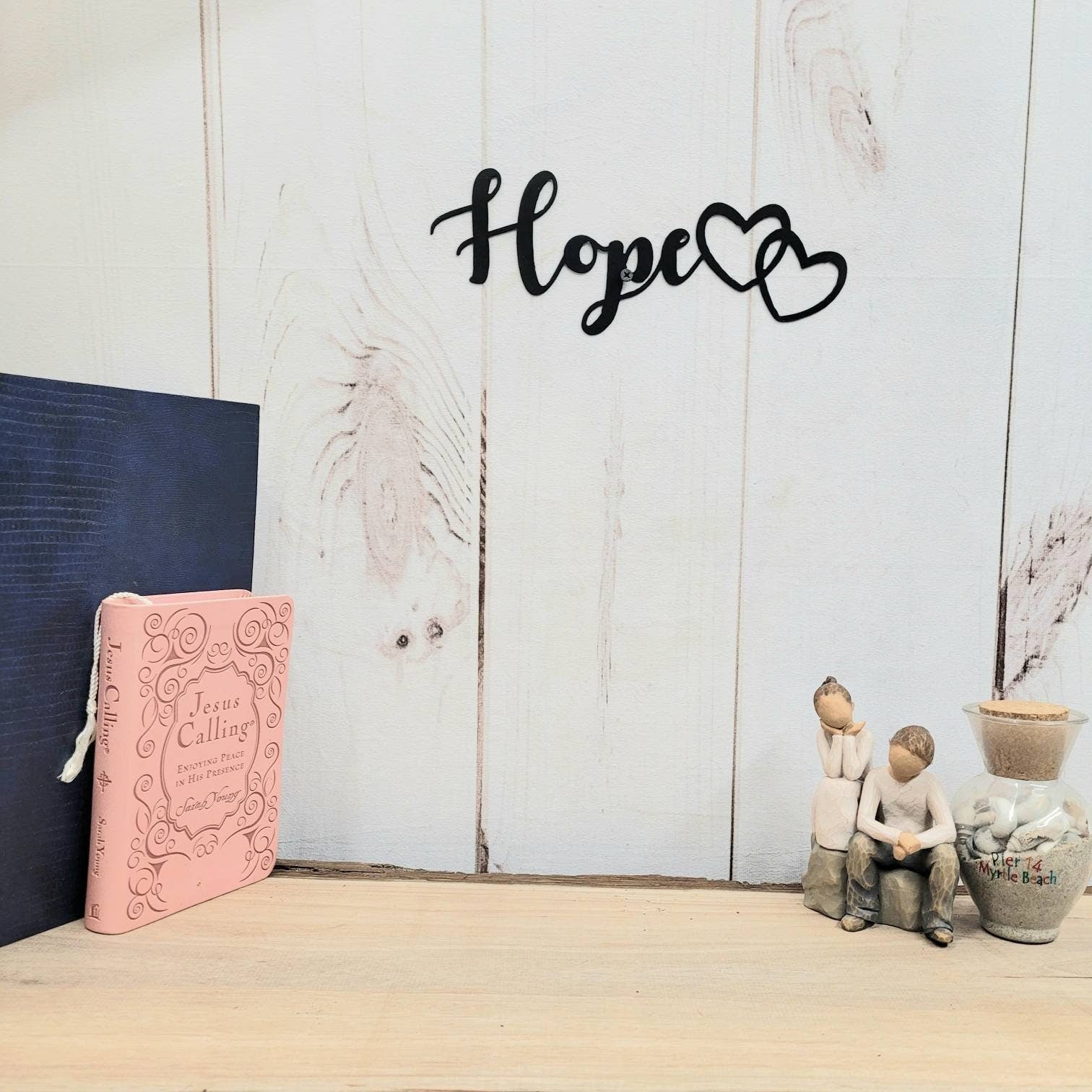 Hope Metal Wall Sign Aluminum Sign — lifestyle setting