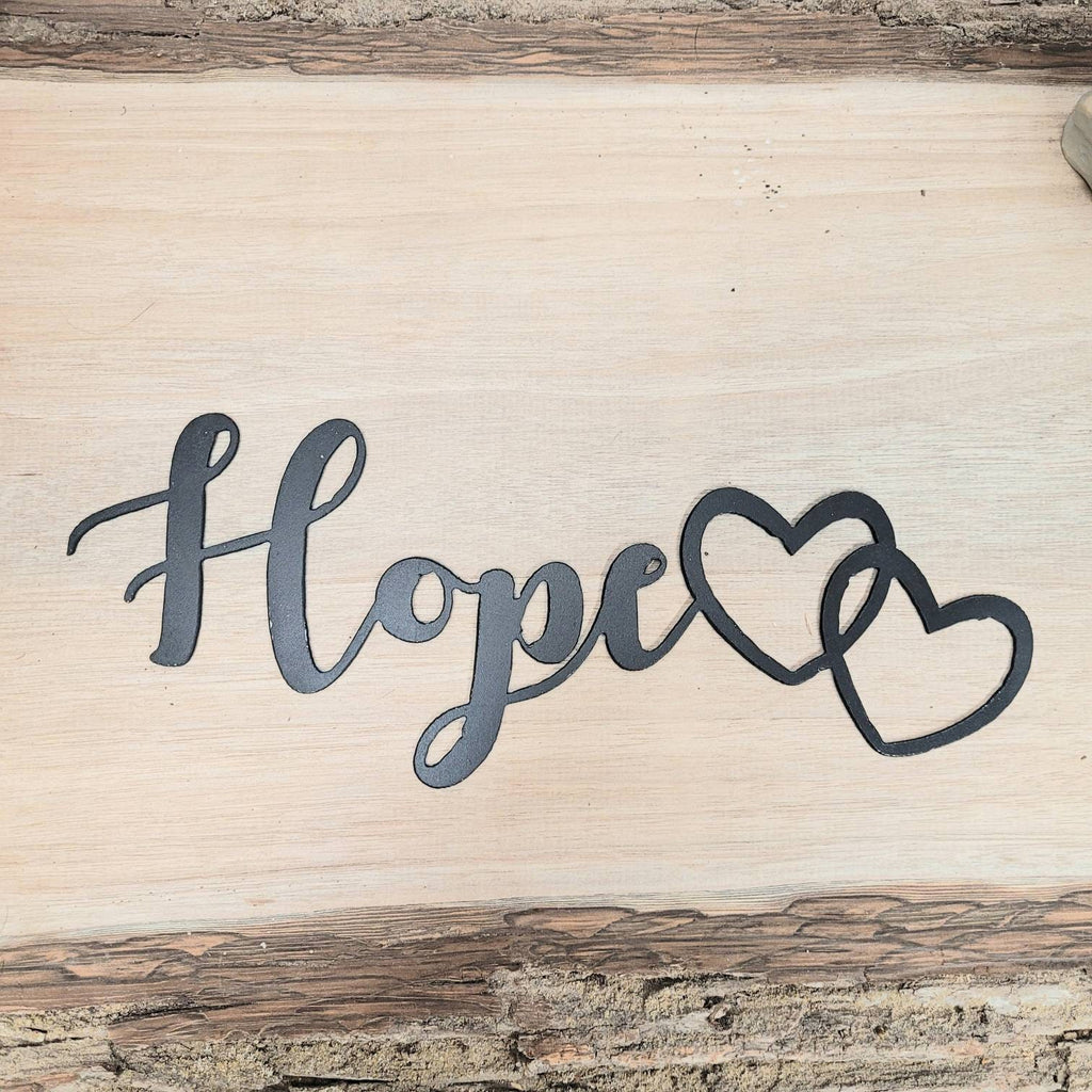 Hope Metal Wall Sign Aluminum Sign — detail view