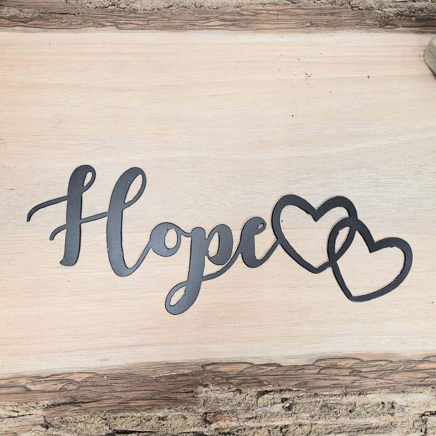 Hope Metal Wall Sign Aluminum Sign — detail view
