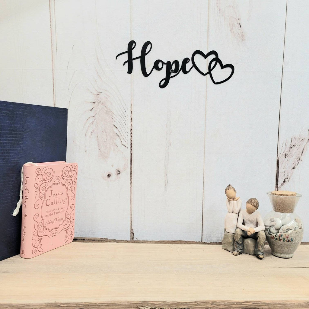 Hope Metal Wall Sign Aluminum Sign — alternate angle