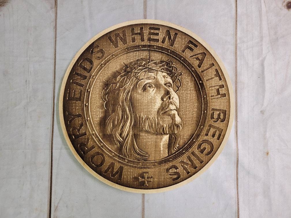 Jesus Solid Pine Christian Wood Sign Wood Sign — lifestyle setting