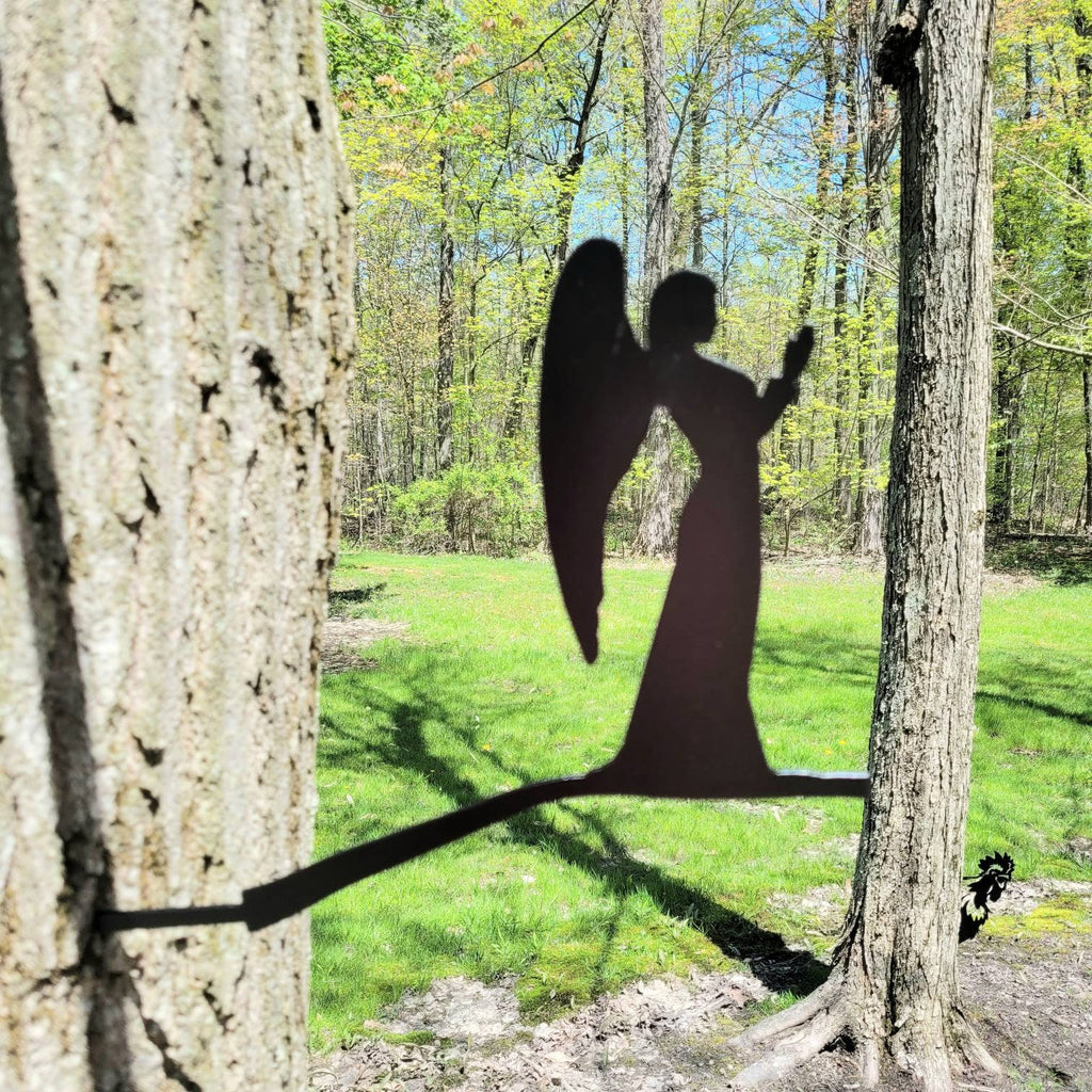Angel Metal Garden Stake Metal Garden Stake — front view on white background
