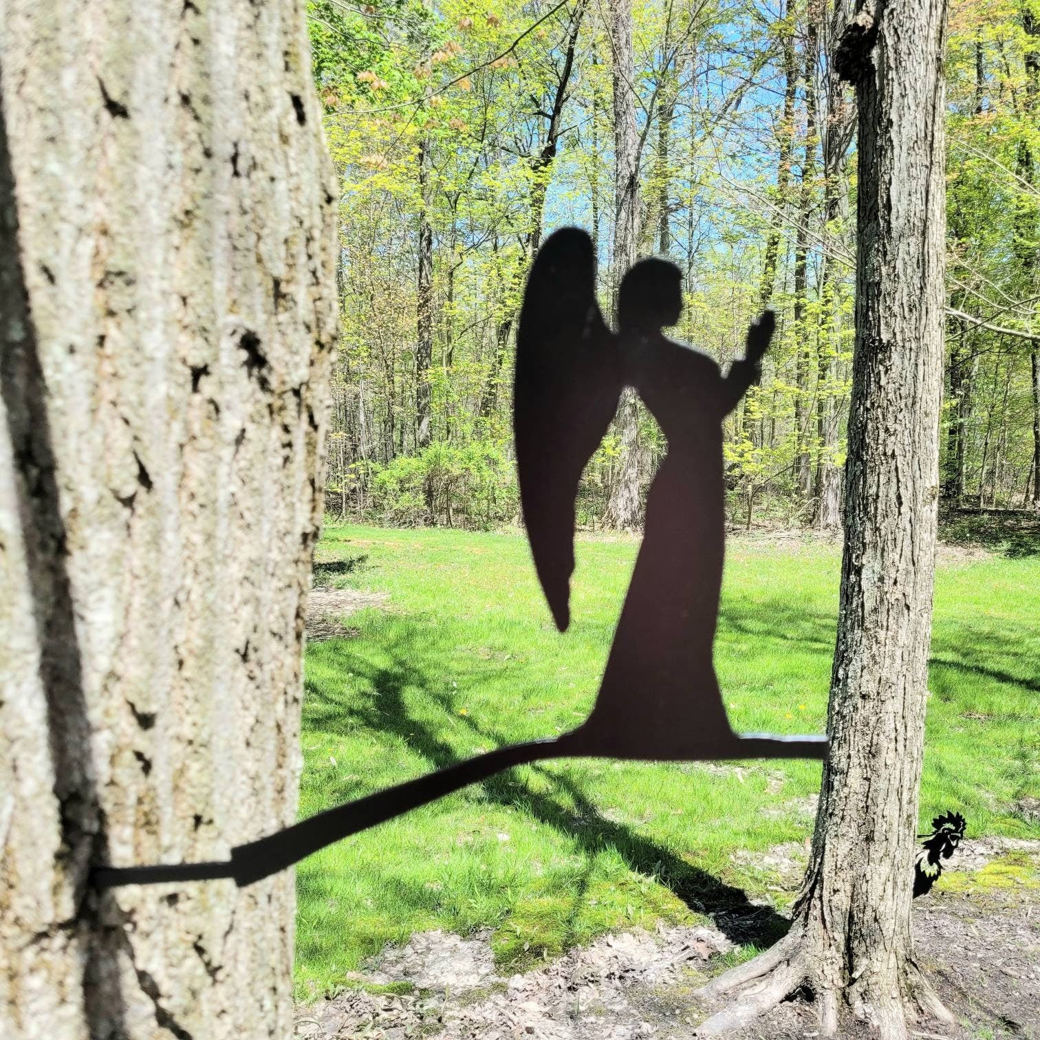 Angel Metal Garden Stake Metal Garden Stake — front view on white background