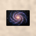 Grand Spiral Galaxy aluminum metal sign 12" x 8" - front view on warm wall