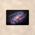 Barred Spiral Galaxy aluminum metal sign 12" x 8" - front view on warm wall