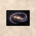 S-Curve Spiral Galaxy aluminum metal sign 12" x 8" - front view on warm wall