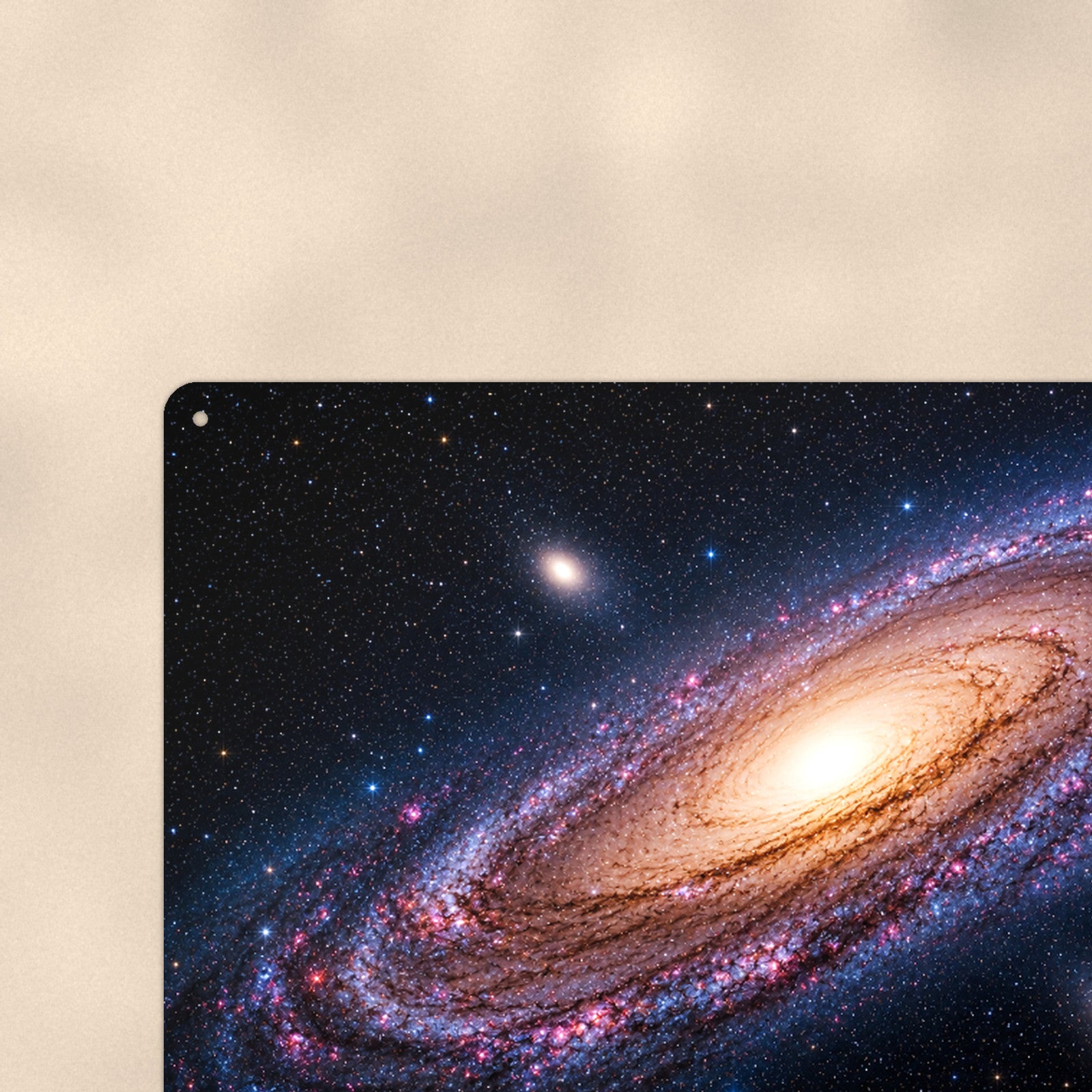 Great Spiral in Andromeda Style aluminum metal sign 12" x 8" - close-up view of the printed artwork
