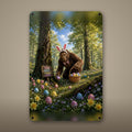Easter Bigfoot Aluminum Sign Bigfoot Aluminum Sign — front view on white background