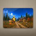 Halloween Bigfoot Aluminum Sign Bigfoot Aluminum Sign — front view on white background