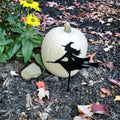 Halloween Witch Metal Garden Stake Metal Garden Stake — front view on white background