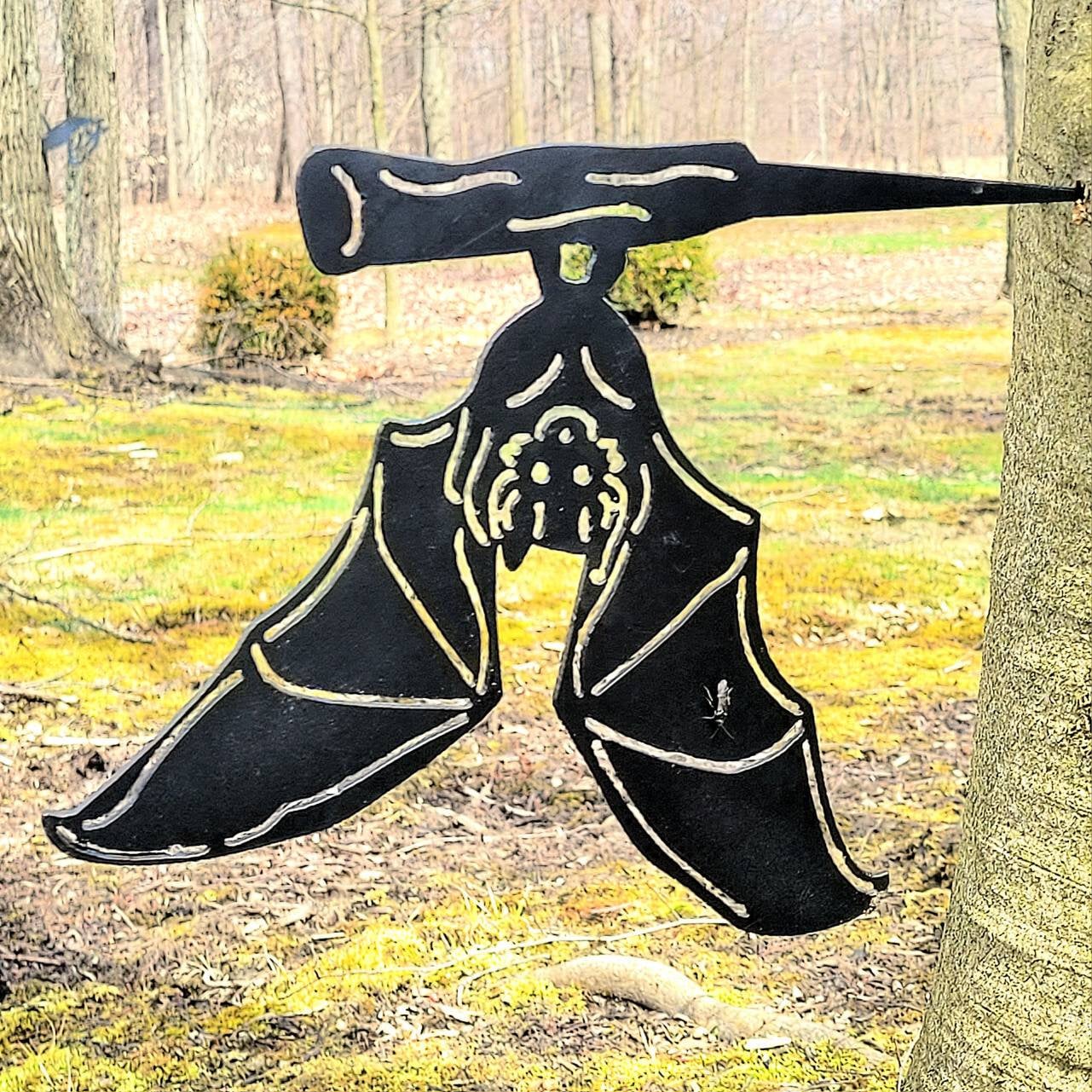 Bat Metal Garden Stake Metal Garden Stake — detail view