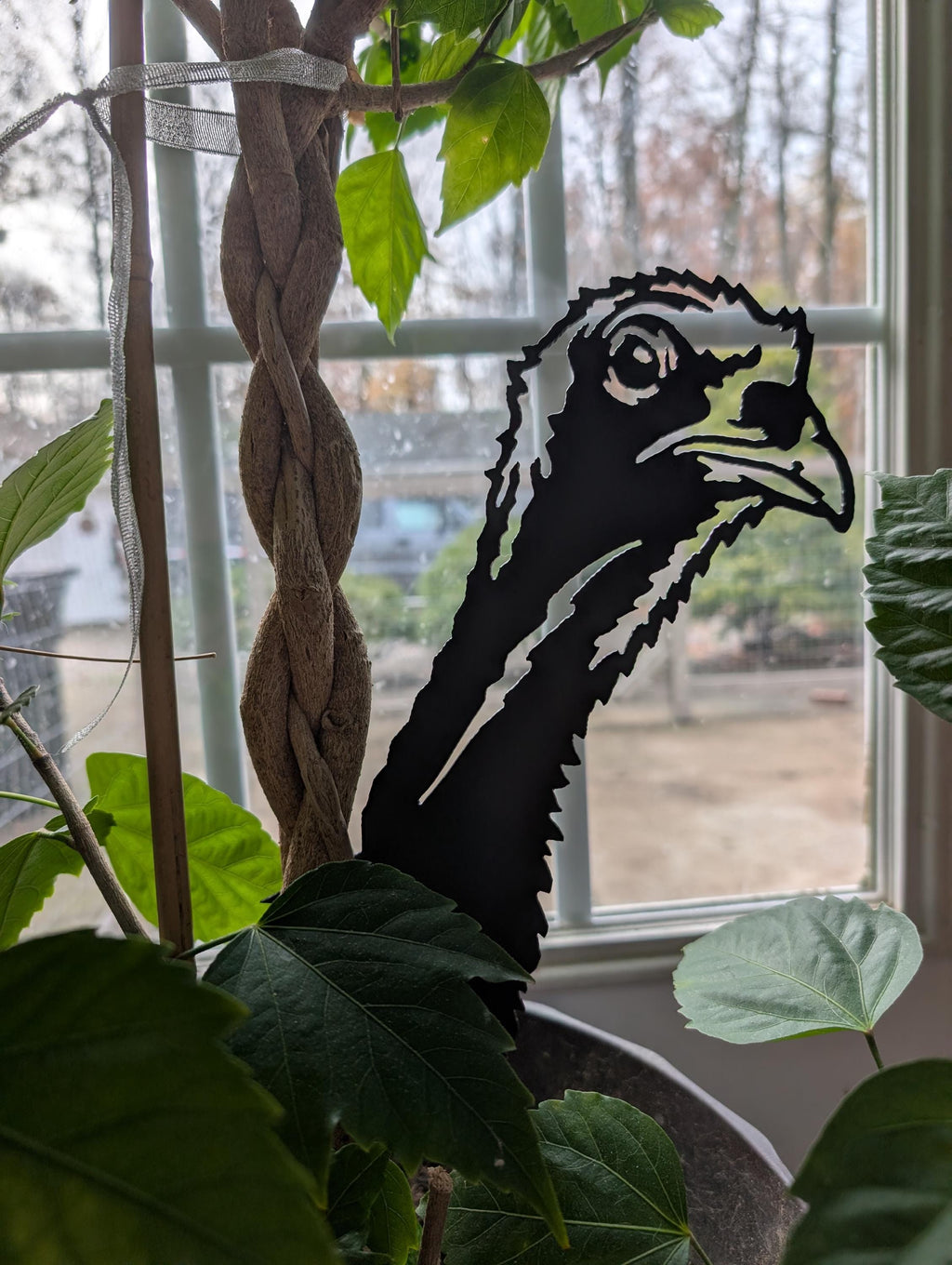 Thanksgiving Turkey Metal Garden Stake Metal Garden Stake — detail view