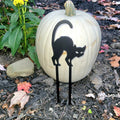 Halloween Black Cat Metal Garden Stake Metal Garden Stake — front view on white background