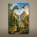 Dinosaur Valley Herd Aluminum Sign Aluminum Sign — front view on white background