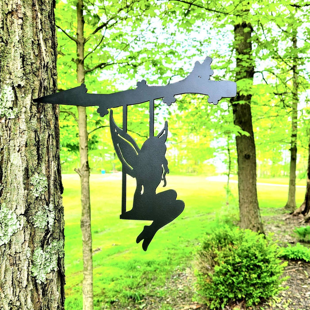Garden Fairy Metal Garden Stake Metal Garden Stake — front view on white background