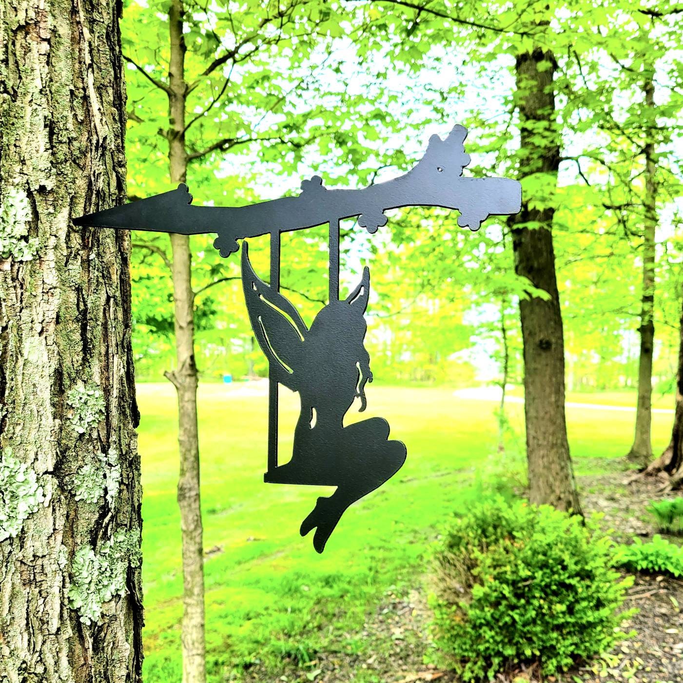 Garden Fairy Metal Garden Stake Metal Garden Stake — front view on white background